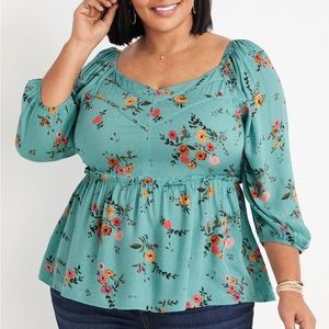 Blue floral blouse from Maurice’s